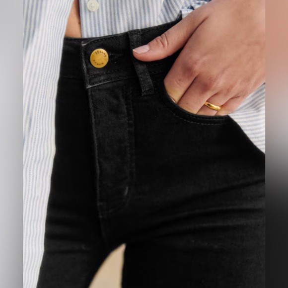 Sezane LE BRUT Women's Black Jeans Size 31 - Picture 3 of 12